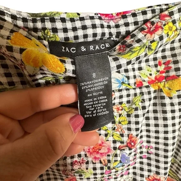 🔴5 for $40 SALE
Zac Rachel Activewear Floral Check Stretch Tennis Golf Skort 8 - Picture 3 of 9